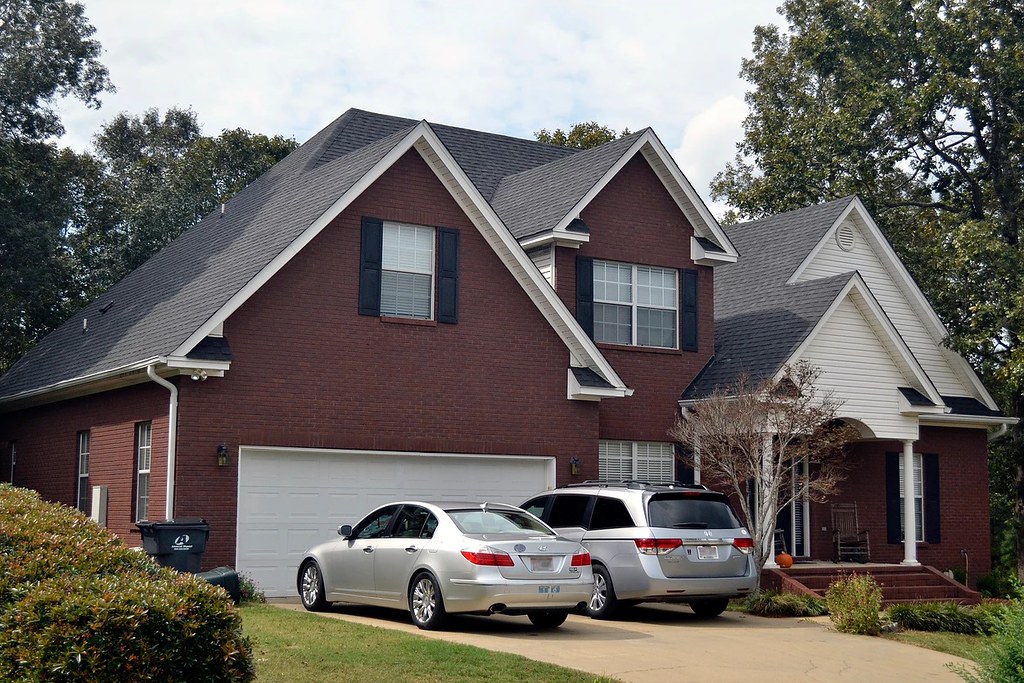 home with asphalt shingles