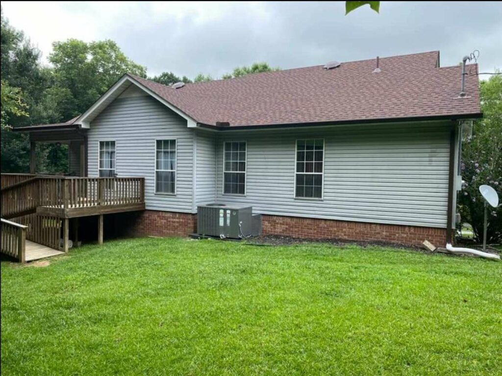 home with roof shingles