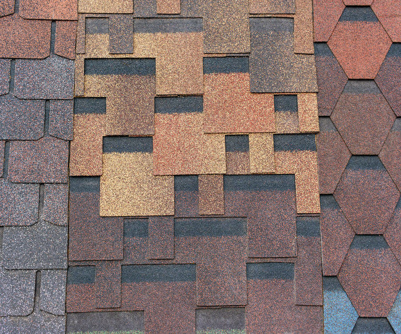 samples of different roofing materials